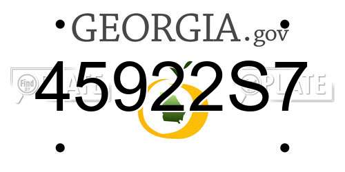 45922S7 Georgia License Plate