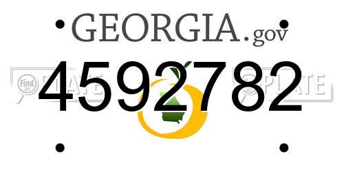 4592782 Georgia License Plate