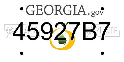 45927B7 Georgia License Plate