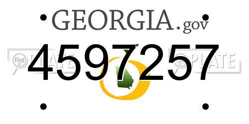4597257 Georgia License Plate