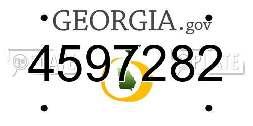 4597282 Georgia License Plate