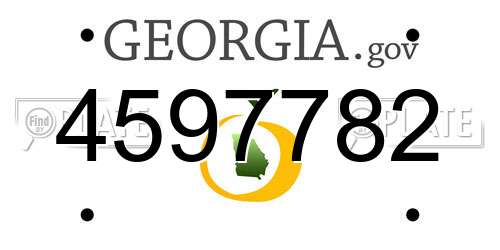 4597782 Georgia License Plate
