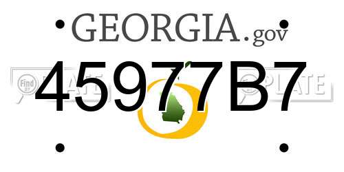 45977B7 Georgia License Plate