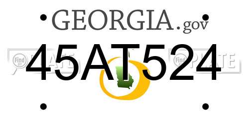 45AT524 Georgia License Plate