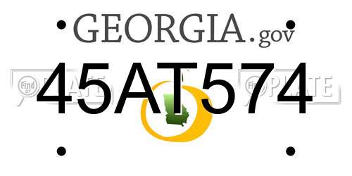 45AT574 Georgia License Plate