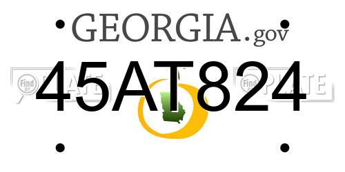 45AT824 Georgia License Plate