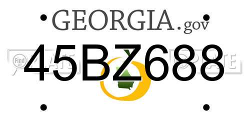 45BZ688 Georgia License Plate
