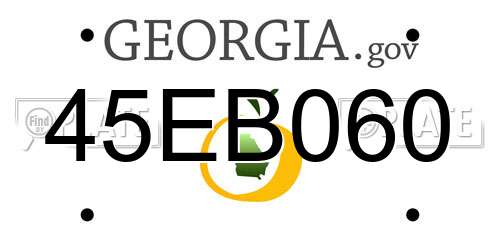 45EB060 Georgia License Plate
