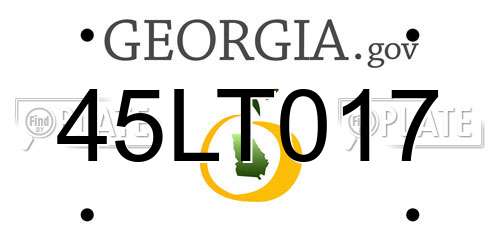 45LT017 Georgia License Plate
