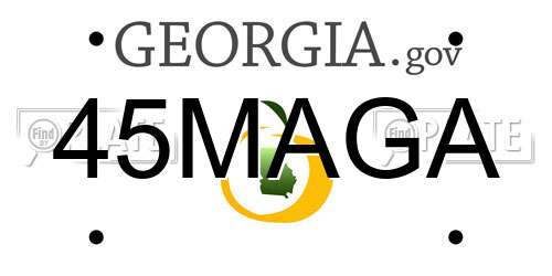 45MAGA Georgia License Plate