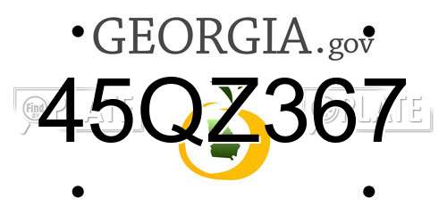 45QZ367 Georgia License Plate