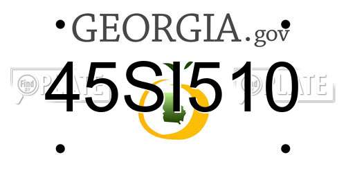 45SI510 Georgia License Plate