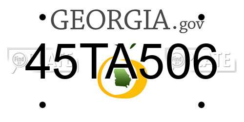 45TA506 Georgia License Plate