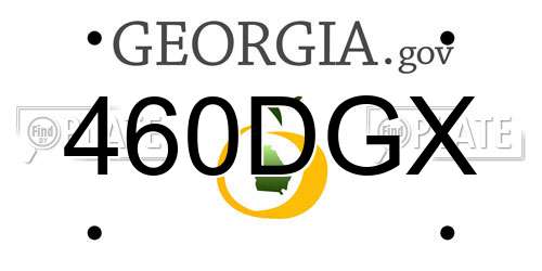460DGX Georgia License Plate