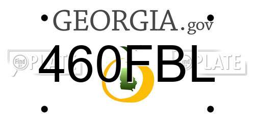 460FBL Georgia License Plate