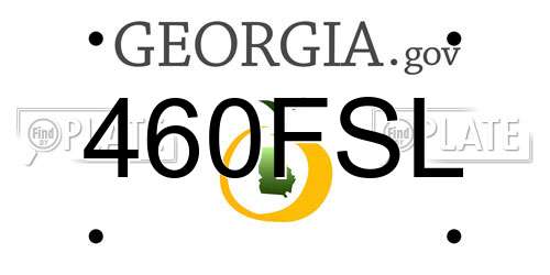 460FSL Georgia License Plate