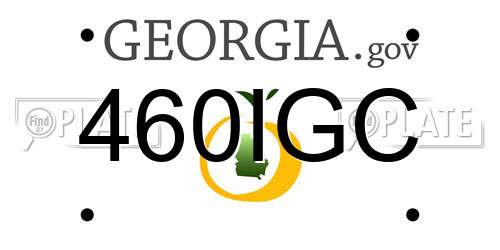 460IGC Georgia License Plate
