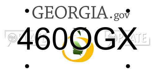 460OGX Georgia License Plate