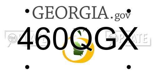 460QGX Georgia License Plate