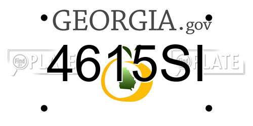 4615SI Georgia License Plate