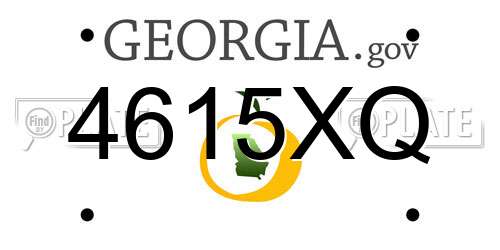 4615XQ Georgia License Plate