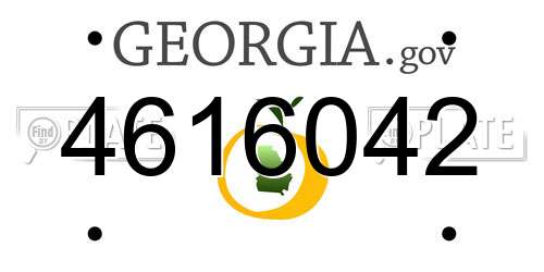 4616042 Georgia License Plate
