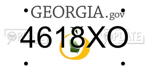 4618XO Georgia License Plate