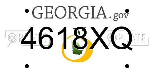 4618XQ Georgia License Plate