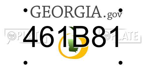 461B81 Georgia License Plate