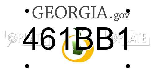 461BB1 Georgia License Plate