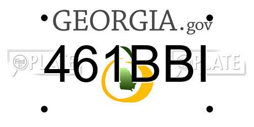 461BBI Georgia License Plate