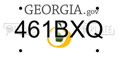 461BXQ Georgia License Plate