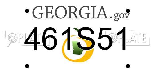 461S51 Georgia License Plate