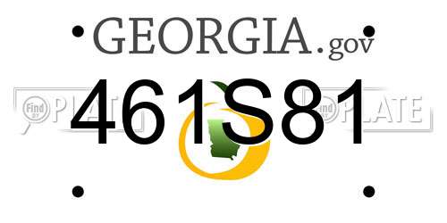 461S81 Georgia License Plate