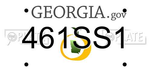 461SS1 Georgia License Plate