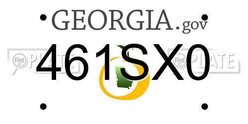 461SX0 Georgia License Plate