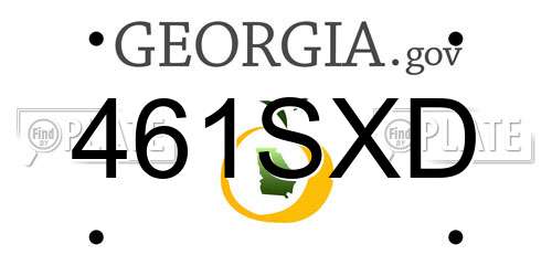 461SXD Georgia License Plate
