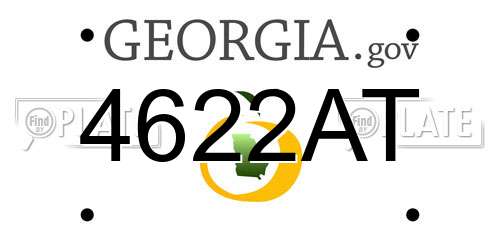 4622AT Georgia License Plate