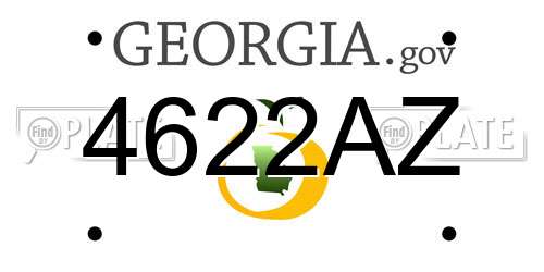 4622AZ Georgia License Plate