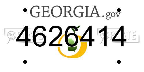 4626414 Georgia License Plate