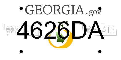 4626DA Georgia License Plate