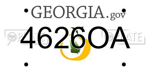 4626OA Georgia License Plate