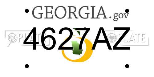 4627AZ Georgia License Plate
