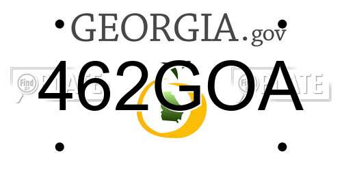 462GOA Georgia License Plate