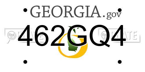 462GQ4 Georgia License Plate
