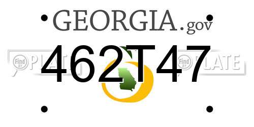 462T47 Georgia License Plate