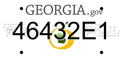 46432E1 Georgia License Plate