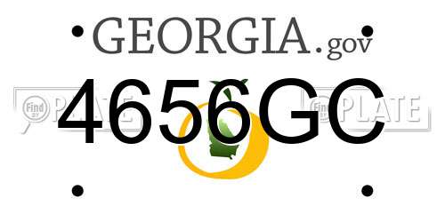4656GC Georgia License Plate