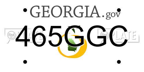 465GGC Georgia License Plate