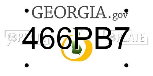 466PB7 Georgia License Plate